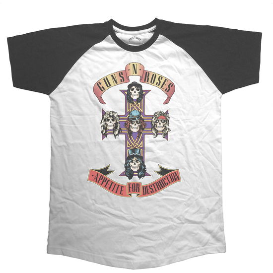 Cover for Guns N' Roses · Guns N' Roses Unisex Raglan T-Shirt: Appetite for Destruction (T-shirt) [size S] [Black, White - Unisex edition]