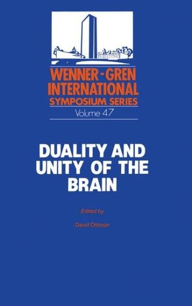 Cover for Ottoson  David · Duality and Unity of the Brain (Hardcover Book) (1987)