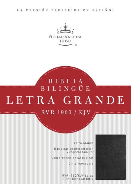 Cover for Broadman &amp; Holman Publishers · Biblia Bilingue Letra Grande-pr-rvr 1960/kjv (Leather Book) [Black Imitation] (2014)