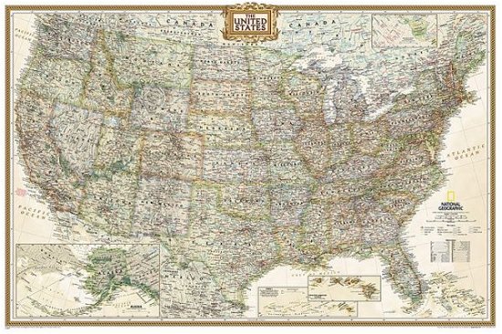 Cover for National Geographic Maps · United States Executive, Poster Size, Tubed: Wall Maps U.S. (Kort) [2018th edition] (2018)