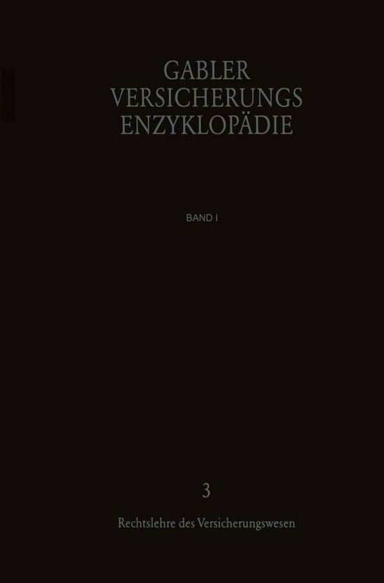 Cover for Dr. W. Asmus · Rechtslehre des Versicherungswesens - Versicherungsenzyklopadie (Paperback Book) (1991)