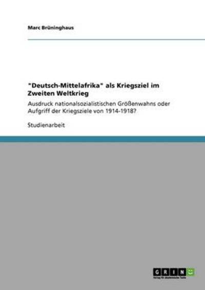 Cover for Brüninghaus · &amp;quot; Deutsch-Mittelafrika&amp; (Book) [German edition] (2013)