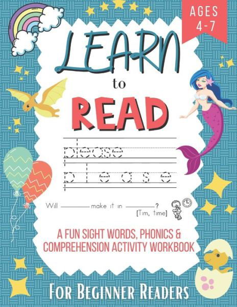 Cover for Red Bridge · Learn to Read A Fun Sight Words, Phonics &amp; Comprehension Activity Workbook For Beginner Readers Ages 4-7: An Easy Early Learning Reading Guide for Preschool, Kindergarten, 1st Grade, Reception, Year 1 &amp; 2 (Paperback Book) (2020)