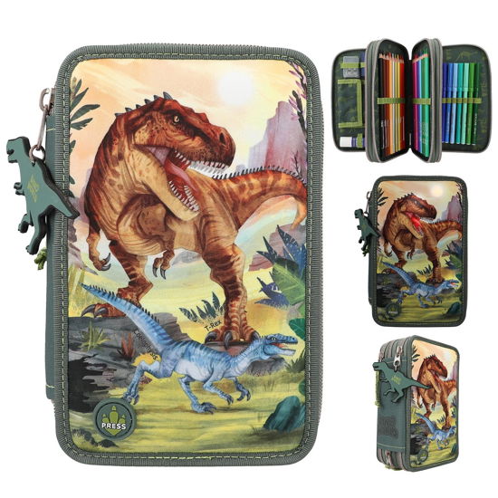 Triple Pencil Case Led ( 0411772 ) - Dino World - Fanituote -  - 4010070667207 - 