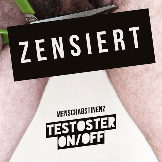 Cover for Menschabstinenz · Testoster On/off (White / Red Marbled Vinyl) (LP) (2025)