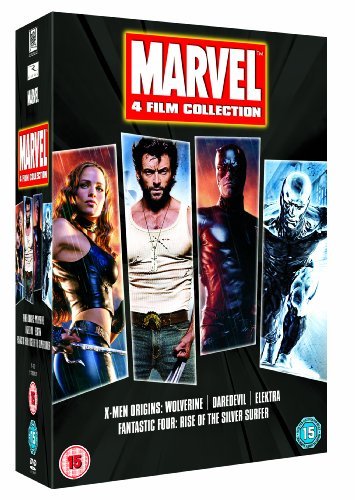 Cover for Marvel 4 Film Collection · Marvel - Elektra / Daredevil / X-Men Origins Wolverine / Fantasic 4 - Rise Of The Silver Surfer (DVD) (2011)