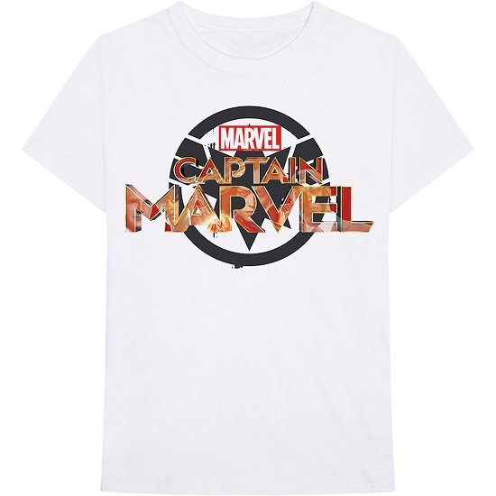 Marvel Comics Unisex T-Shirt: Captain Marvel New Logo - Marvel Comics - Mercancía -  - 5054612080207 - 