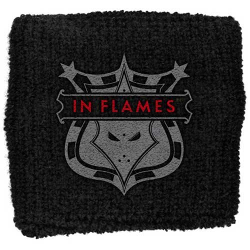 In Flames Embroidered Wristband: Shield - In Flames - Produtos -  - 5055339708207 - 