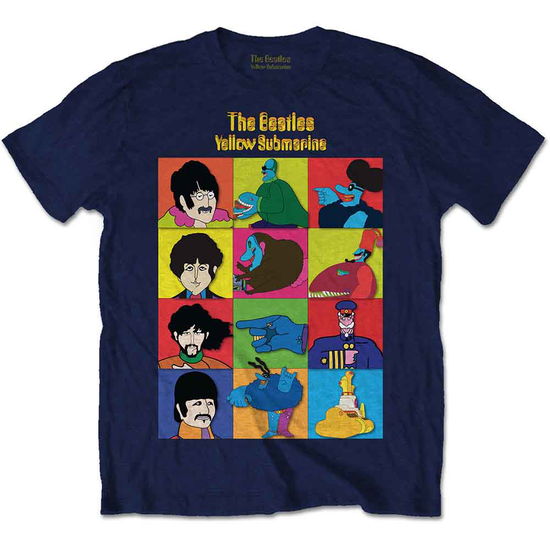 The Beatles Unisex T-Shirt: Yellow Submarine Characters - The Beatles - Gadżety - ROCK OFF - 5056170669207 - 15 lutego 2019