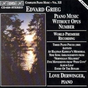World Premiere Recording / Piano Music - Grieg / Derwinger - Musikk - Bis - 7318590006207 - 12. oktober 1994