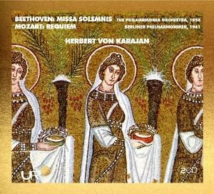 Cover for Herbert Von Karajan · Beethoven Missa Solemnis &amp; Mozart Requiem (CD) (2025)