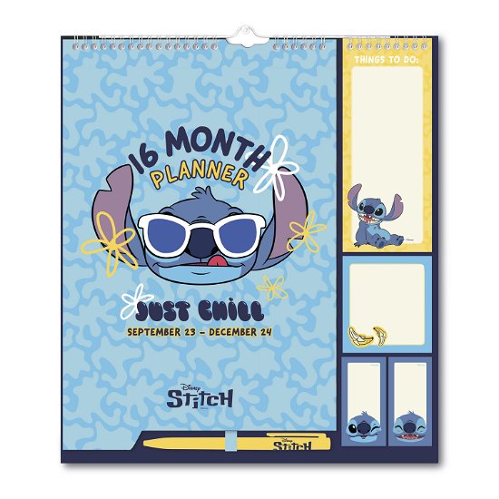 STITCH Monthly Planner 16 Months Pen Note Pad - Disney - Merchandise -  - 8435497287207 - 