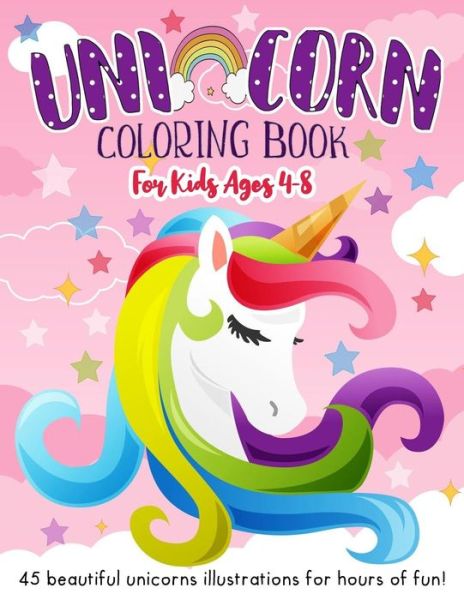 Cover for Ellie And Friends · Unicorn Coloring Book for Kids Ages 4-8 (Paperback Book) (2019)