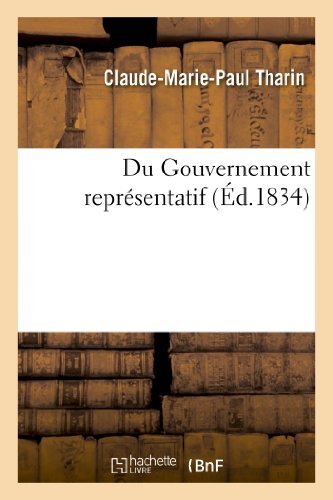 Cover for Tharin-c-m-p · Du Gouvernement Representatif (Taschenbuch) [French edition] (2013)