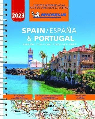 Cover for Michelin · Spain &amp; Portugal 2023 - Tourist and Motoring Atlas (A4-Spiral): Tourist &amp; Motoring Atlas A4 spiral (Spiral Book) [21st edition] (2023)