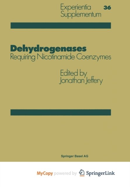 Cover for Jonathan · Dehydrogenases: Requiring Nicotinamide Coenzymes (Taschenbuch) (2014)
