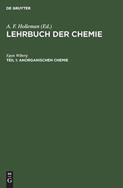 Cover for Arnold Frederik Holleman · Anorganischen Chemie (Book) (1953)