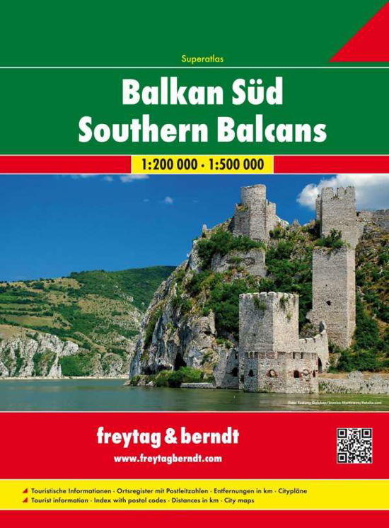 Cover for Freytag &amp; Berndt · Southern Balcans - Bosnia and Herzegovina, Serbia, Montenegro, Kosovo, Macedonia, Albania, Greece, Bulgaria, Romania, Moldova Road Atlas  1:200 000 - 1:500 000 (Map) [2nd edition] (2018)