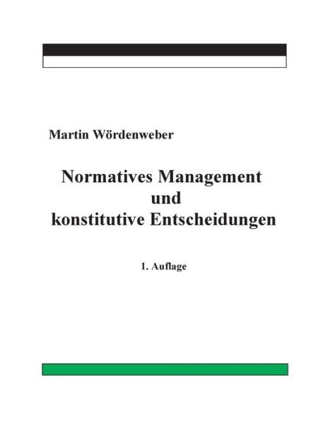 Cover for Wördenweber · Normatives Management und k (Bog) (2019)