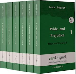 Cover for Jane Austen · Pride and Prejudice / Stolz und Vorurteil - 6 Teile Softcover - (Buch +MP3 Audio-CD) - Lesemethode von Ilya Frank - Zweisprachige Ausgabe Englisch-Deutsch (Bok) (2023)