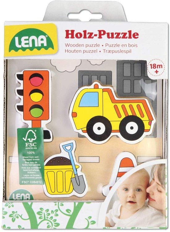 Cover for Lena · Lena: Wooden Jigsaw Puzzle - City Works (Spielzeug)
