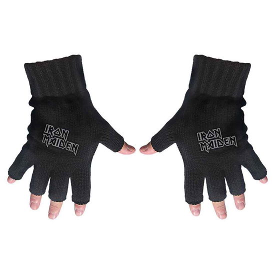 Cover for Iron Maiden · Iron Maiden Unisex Fingerless Gloves: Logo (Bekleidung) [Black - Unisex edition]