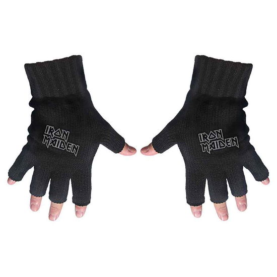 Cover for Iron Maiden · Iron Maiden Unisex Fingerless Gloves: Logo (CLOTHES) [Black - Unisex edition]