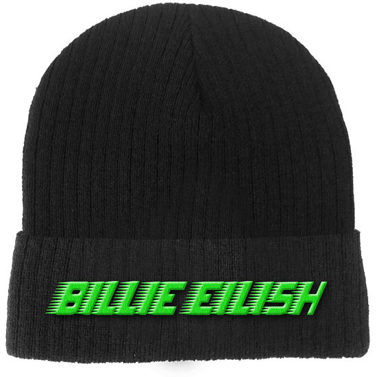 Cover for Billie Eilish · Billie Eilish Unisex Beanie Hat:Racer Logo (CLOTHES) [Black - Unisex edition]