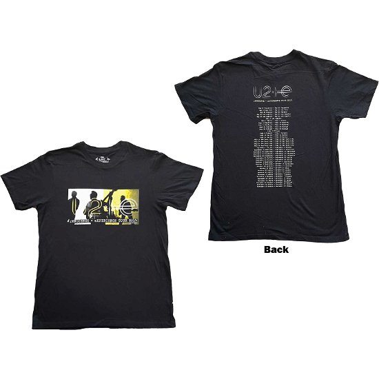 U2 Unisex T-Shirt: I+E Tour 2015 Band Silhouettes (Ex-Tour & Back Print) - U2 - Merchandise -  - 5056561051208 - 