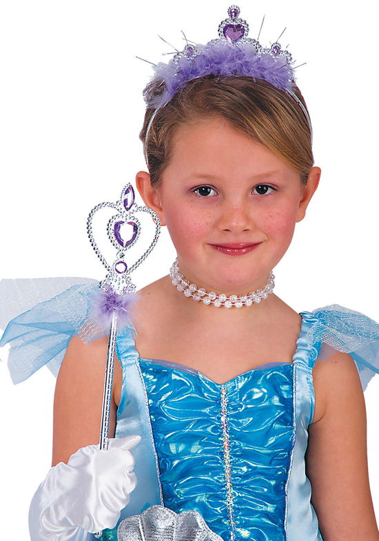 Carnival Toys 5320: Set Principessa Argento C/marabout Viola (corona E Scettro) -  - Gadżety - Carnival Toys - 8004761053208 - 