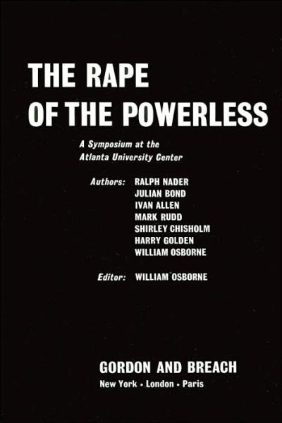 Cover for William Osborne · Rape Of The Powerless (Hardcover Book) (1971)