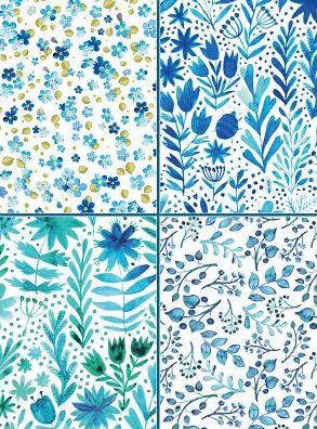 Set of Four Magnetic Notepads: Blue Abstract: A Collection of Handy Notepads with Easy Magnetic Fastening, Contained Within a Decorative Box - - Bøger - Anness Publishing - 9780754833208 - 28. februar 2017