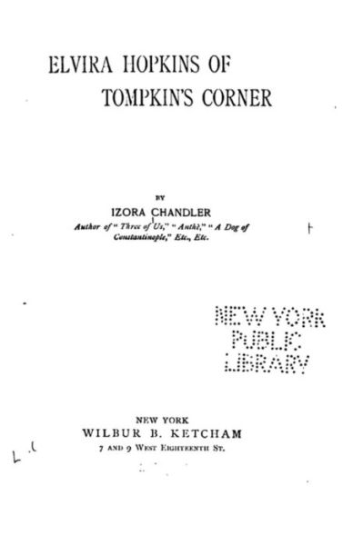 Cover for Izora Chandler · Elvira Hopkins of Tompkins Corner (Paperback Book) (2015)