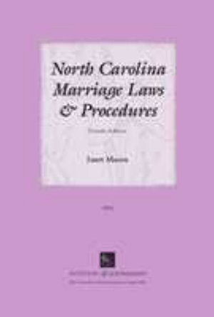 Cover for Janet Mason · North Carolina Marriage Laws and Procedures (Paperback Book) [4 Revised edition] (2002)