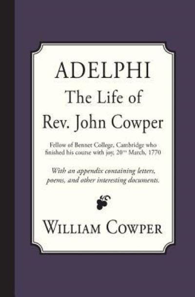 Cover for William Cowper · Adelphi (Paperback Book) (2017)