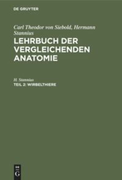 Cover for H Stannius · Wirbelthiere (Inbunden Bok) (1901)
