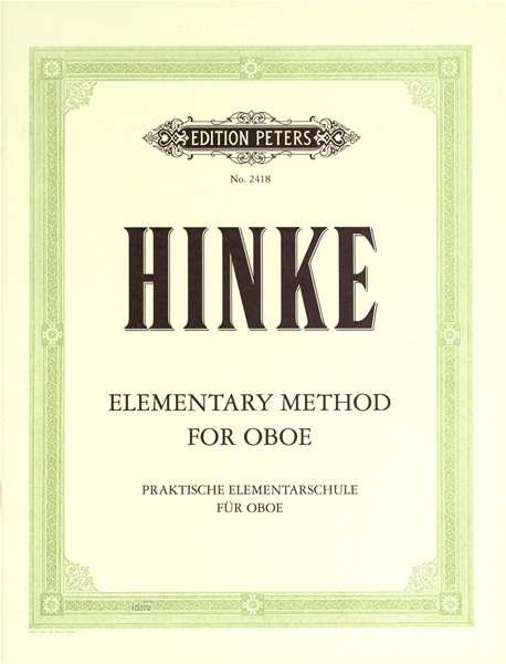 Cover for Hinke · Elementary Method for Oboe (Paperback Book) (2001)