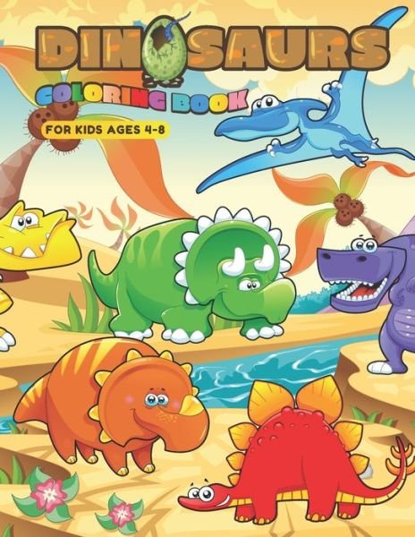 Cover for Ekisia Happy Dream · Dinosaur Coloring Book for Kids Ages 4-8 (Taschenbuch) (2020)