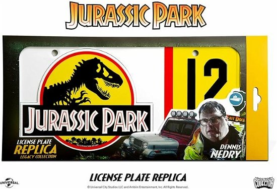Jp Dennis Nedry License Plate Replica - Jurassic Park - Merchandise - DOCTOR COLLECTOR - 8437017951209 - June 29, 2020