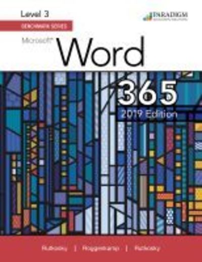 Cover for Nita Rutkosky · Benchmark Series: Microsoft Word 2019 Level 3: Text - Benchmark Series (Pocketbok) (2019)