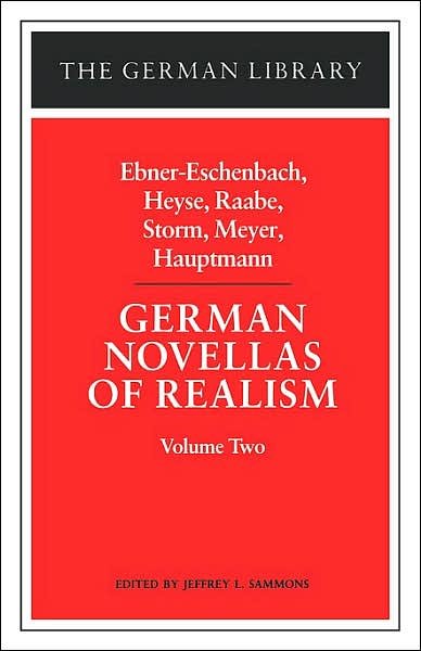 Cover for Ebner-eschenbach · German Novellas of Realism - German Library S. (Paperback Book) [New edition] (1989)