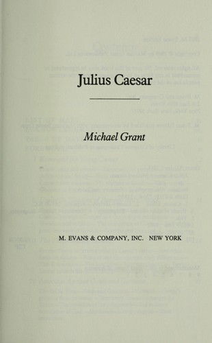 Cover for Michael Grant · Julius Caesar: A Biography (Hardcover Book) [2 Revised edition] (1992)