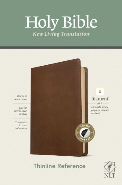 Cover for Tyndale · NLT Thinline Reference Bible, Filament Enabled Edition (Red Letter, LeatherLike, Rustic Brown, Indexed) (Bog) (2020)