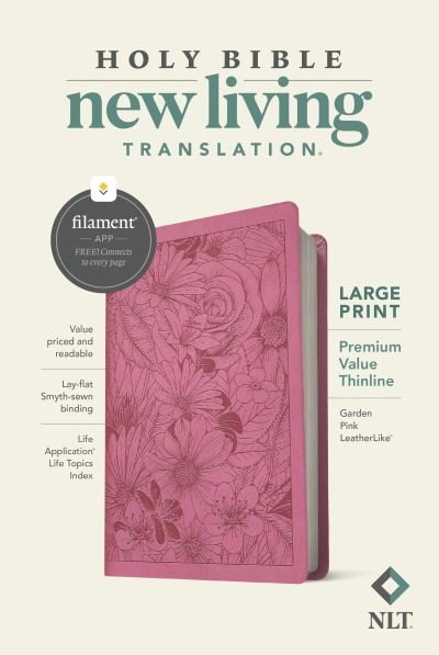 Cover for Tyndale · NLT Large Print Premium Value Thinline Bible, Filament (Lederbuch) (2021)