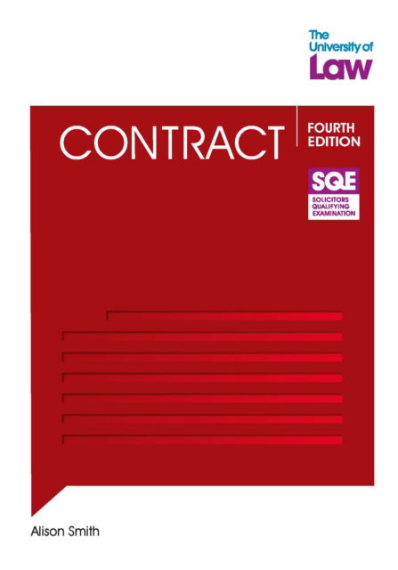 SQE - Contract 4e - Alison Smith - Books - The University of Law Publishing Limited - 9781805021209 - September 1, 2024