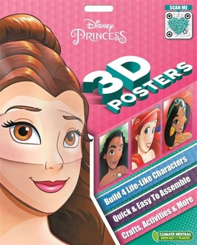 Cover for Walt Disney · Disney Princess: 3D Posters - Scan the QR code to see how to create your own wall art! (Paperback Book) (2023)