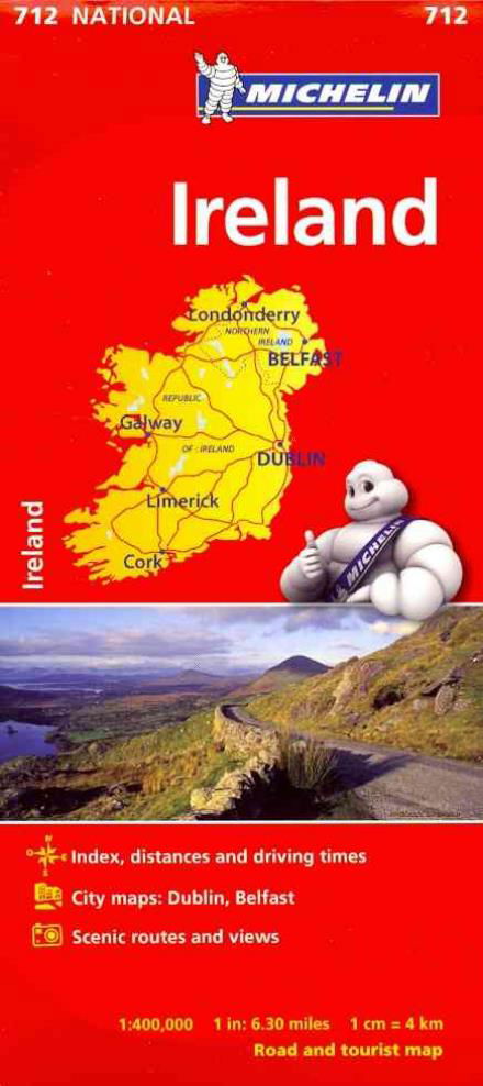 Ireland - Michelin National Map 712 - Michelin - Books - Michelin Editions des Voyages - 9782067170209 - October 12, 2023