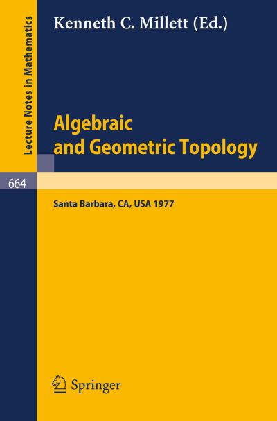 Cover for Kenneth C Millett · Algebraic and Geometric Topology - Lecture Notes in Mathematics (Paperback Book) (1978)