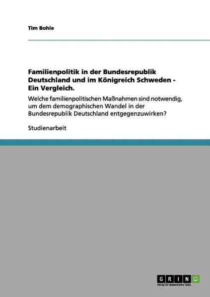 Cover for Bohle · Familienpolitik in der Bundesrepu (Book) [German edition] (2011)