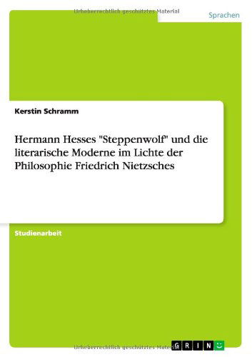 Cover for Schramm · Hermann Hesses &quot;Steppenwolf&quot; un (Book) [German edition] (2013)